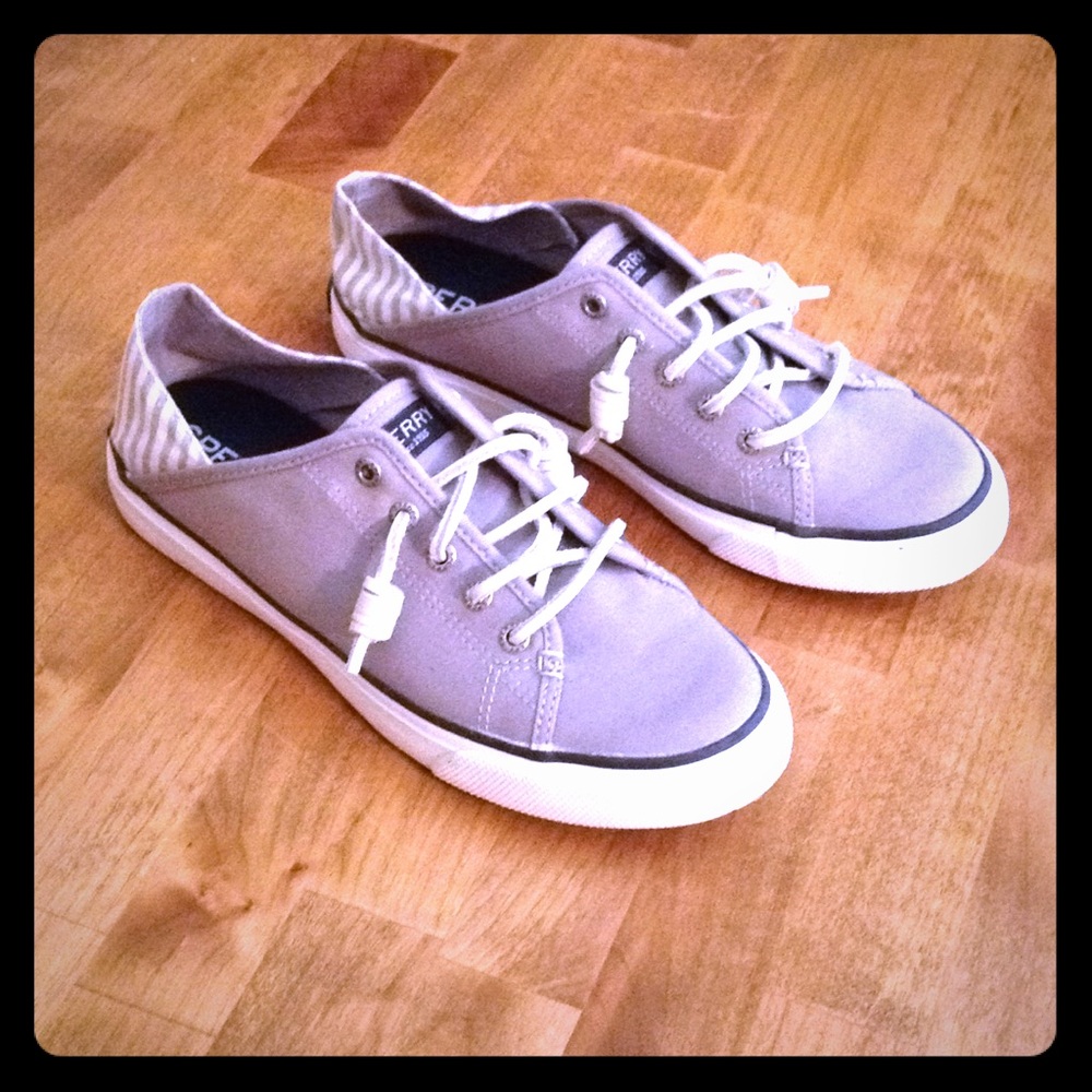 Grey Slip On Sperry's